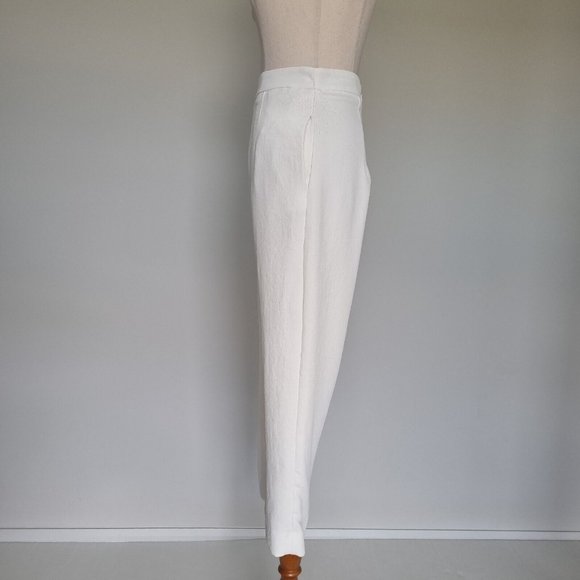 Kookai Oyster White High Rise Straight Leg Pants Size 36 - Picture 3 of 9